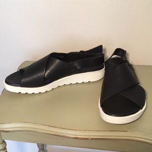 Ecco black sandals.